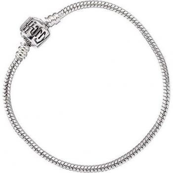 Pulsera Harry Potter de 19 cm, color plateado, de metal, en tarjeta de hornear.