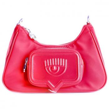 Chiara Ferragni Vicky Bag Nylon Shoulder Bag for Women, Fuchsia, Size: ONE SIZE