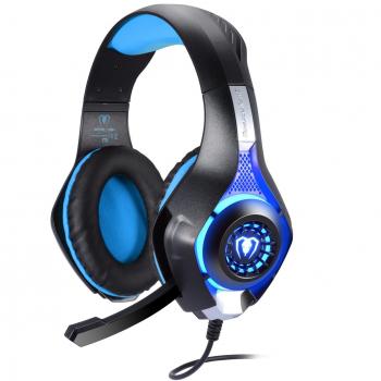 Samoleus Juegos juego 3.5mm auriculares auricular con micrófono luz de LED para ordenador portátil Tablet / PS4 / teléfonos móviles