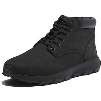 Timberland Winsor Park Mid Lace-Up Trainer for Men in Black, Size: 11