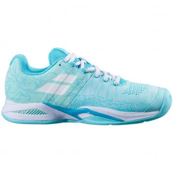 Zapatillas Babolat Propulse Blast Clay Turquesa Mujer 31s227514079 - Zapatillas de tenis para tierra batida, color turquesa, diseño específico para mujeres, tecnología de amortiguación y soporte lateral,