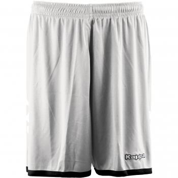 Kappa Salerne Pantalón Corto, Unisex, Blanco/Negro, S/M