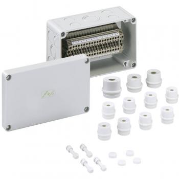 Spelsberg RK 4/18 K-18x4 - Surface mounted terminal box, Serial terminal enclosure, Dimensions: 110 x 180 x 90 mm, Material: Plastic, Color: Grey, IP66 rating, Quantity:
