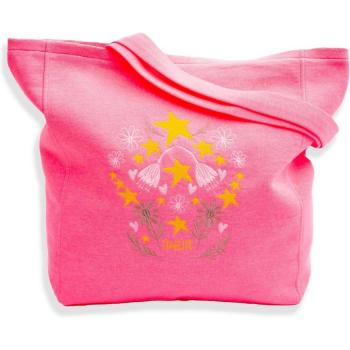 Bolso de hombro Starlite con cremallera, logo bordado y diseño Hippie Chic en color rosa con bordado multicolor