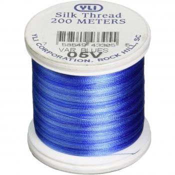 Silk Variegated Thread 200 Meters-Variegated Blues
