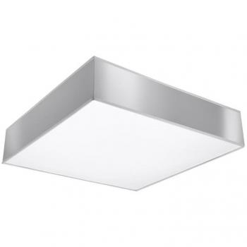 Plafón de techo Horus 55 cuadrado 4 portalámparas gris 55x55 cm