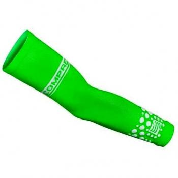 COMPRESSPORT PFFT Manguitos, Unisex, Verde/Blanco, T1