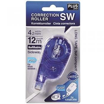 Plus Japan – Lote de 5 patines de corrección lateral recargables SW 12 m x 4,2 mm, color azul