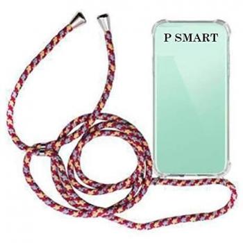 Otras Compatible con Huawei P Smart. Funda Móvil Colgante para Huawei P Smart Cuerda Rojo Burdeos y Azul