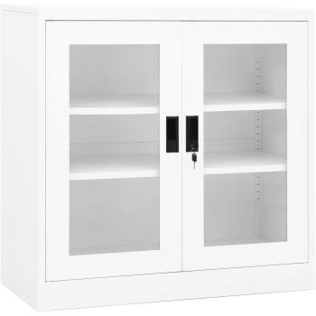 Gabinete de oficina blanco 90x40x90 cm en acero
