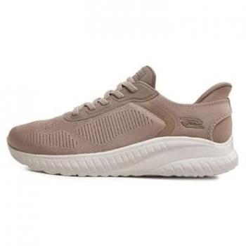 Skechers Bobs Squad Chaos Women's Casual Slip-Ins Sneakers (Taupe)