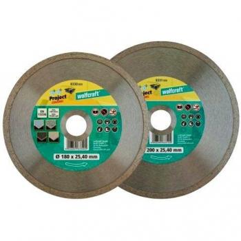 Wolfcraft 8331000 8331000-1 Disco diamantado de tronzar Project Ceramic para maquinaria estacionaria diam. 200 x 25,4 mm