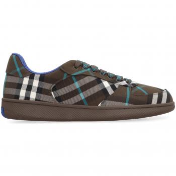 Burberry Men's Terrace Low-Top Sneakers in Green | Size 41 | Color C1213 | Multicolor | Size: 8 US Sport shoes