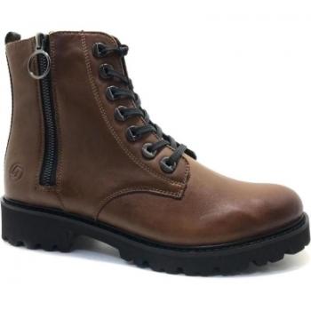 Botines Planos Remonte D8671-22 con Cremallera Lateral para Mujer Color Cuero Marrón