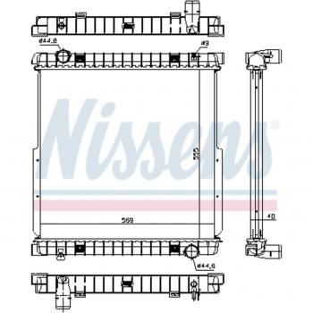 Radiador de refrigeración del motor Nissens 63333