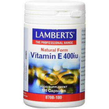 Lamberts Vitamina E, Natural 400UI - 180 Cápsulas