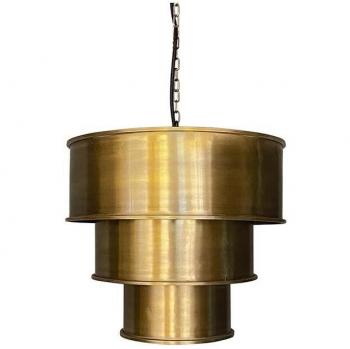 Lámpara de Techo Hierro Triple Dorado con Diseño Elegante