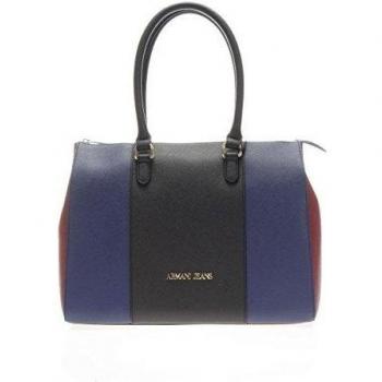 Armani Bolso asa al hombro Azul / Negro 25x14x35 cm