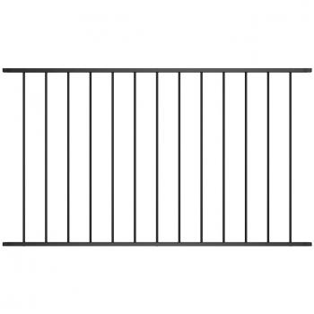 vidaXL Fence Panel Powder-coated Steel 1.7x1 m Black