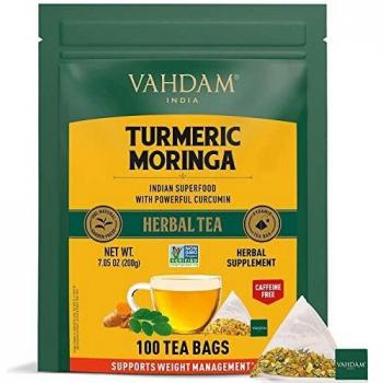 VAHDAM, Tisana Cúrcuma + Moringa, SUPERALIMENTO