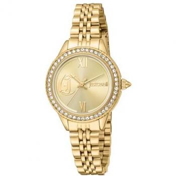Just Cavalli Glam Chic Women's Analog Watch - Yellow Gold Strap, Champagne Dial