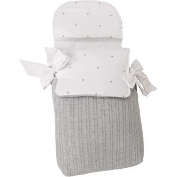 Saco universal de 3 usos Babyline Pompones Gris