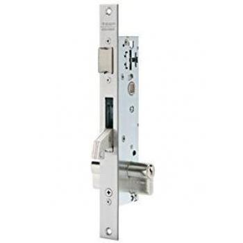 Tesa Assa Abloy 2240BE303AI Cerradura Monopunto De Caja Estrecha De Palanca Basculante Gancho Reforzado Para Perfiles Metálicos Inoxidable Entrada 30 mm 2240BE