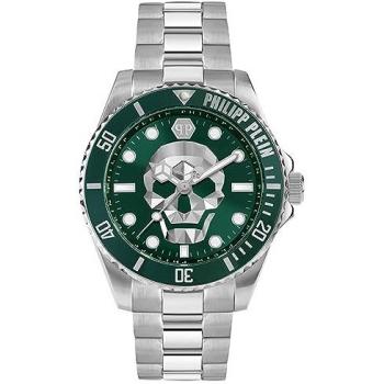 Philipp Plein The $kull Diver Mens Silver Watch Pwoaa0622 Stainless Steel - One Size