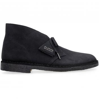 Clarks Originals Desert Boot Suede Leather Men's Boots - Colour: Navy