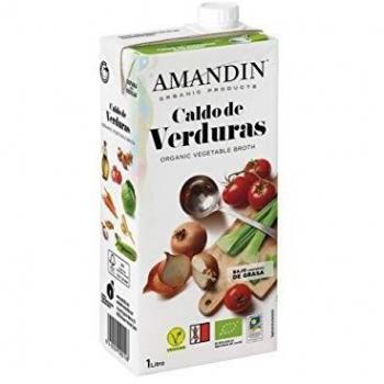 Amandin Caldo de Verduras - Paquete de 6 x 1000 ml - Total: 6000 ml