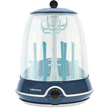 Babymoov Esterilizador Turbo Plus, Esterilizador Biberones 2 en 1, Secador de biberones, Esterilización en 6 min, Hasta 6 botellas y accesorios