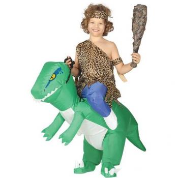 Disfraz Hinchable de Domador montando T-Rex para niños