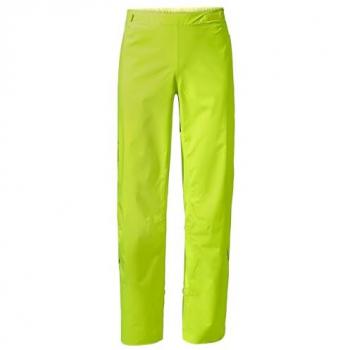 Pantalones de Lluvia VAUDE Moab para Hombre, Impermeables, Transpirables, Color Amarillo Neón, Talla M