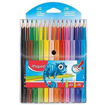 Pack Rotuladores Ocean X12 + Lápices ColorPeps X15 H&S