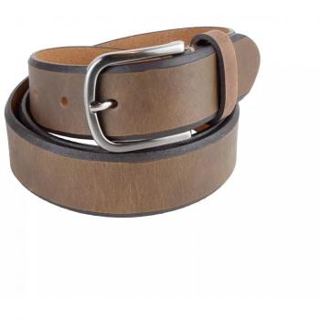 La Martina Brown Vera Leather Belt - 95 cm / 38 Inches, Unisex, Dark Brown, Style 023.A96
