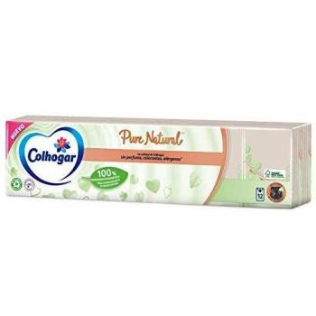 Colhogar Pañuelos Compactos Pure Natural, Beige, 12 Paquetes x 8