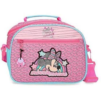 Disney Minnie Pink Vibes Neceser Adaptable con Bandolera Rosa 25x19x10 cms Poliéster