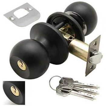 Wolfpack 3030580 Pomo Puerta Wolfpack Con Llave Ambos Lados Negro