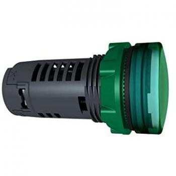 Green LED Pilot Light XB5 - 230V, IP66, Monolithic Design