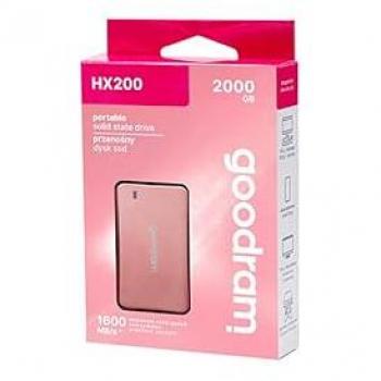 SSD Externo Goodram HX200 2TB USB Tipo-C 3.2 Gen 2x2 Oro Rosa
