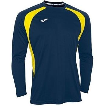 Joma 100015.309 - Camiseta de equipación de manga larga para hombre, color azul marino / amarillo, talla 4XS-3XS