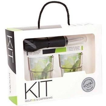 Koala Internacional Hosteleria Kit Mojito y Caipirinha, Cristal, Negro, 0 cm