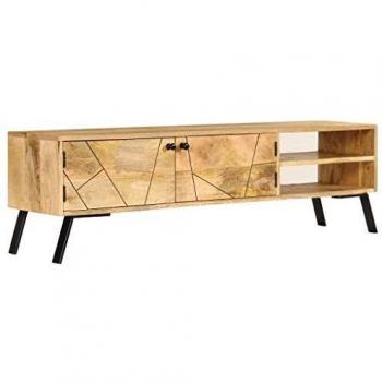 vidaXL Madera Mango Maciza Mueble para TV 140x30x40 cm Centro Multimedia Salón