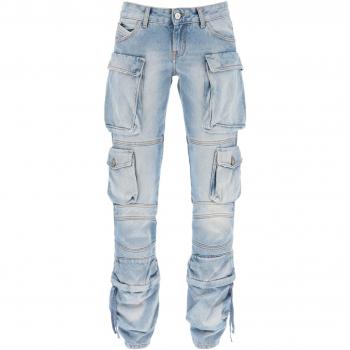The Attico Essie Flared Cargo Pants - 27 Blue