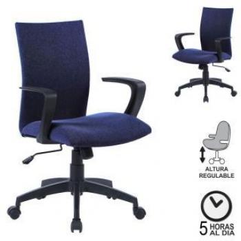 Silla Giratoria Q-Connect Base Nylon Regulable en Altura 895+110mm Alto 580mm Ancho 550mm Profundidad Azul