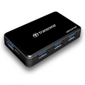 Transcend HUB3 4-Port USB 3.0 Hub with Power Supply and Fast Charging Port