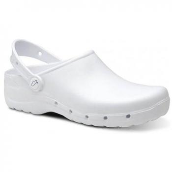 Zuecos Sanitarios Unisex Flotantes Feliz Caminar Blanco T-38