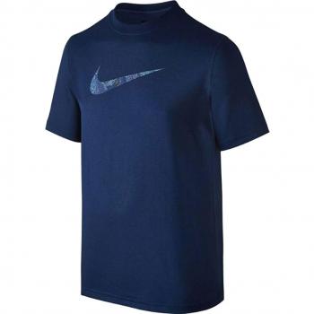 Nike B Dry SS Carbon Swsh Camiseta, Niños, Azul