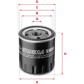 Filtro de aceite SOFIMA S 5030 R