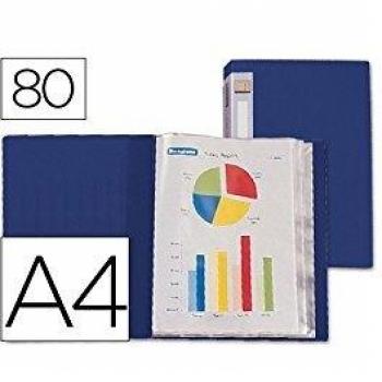 Liderpapel CJ52 - Carpeta con 80 fundas, A4, color azul